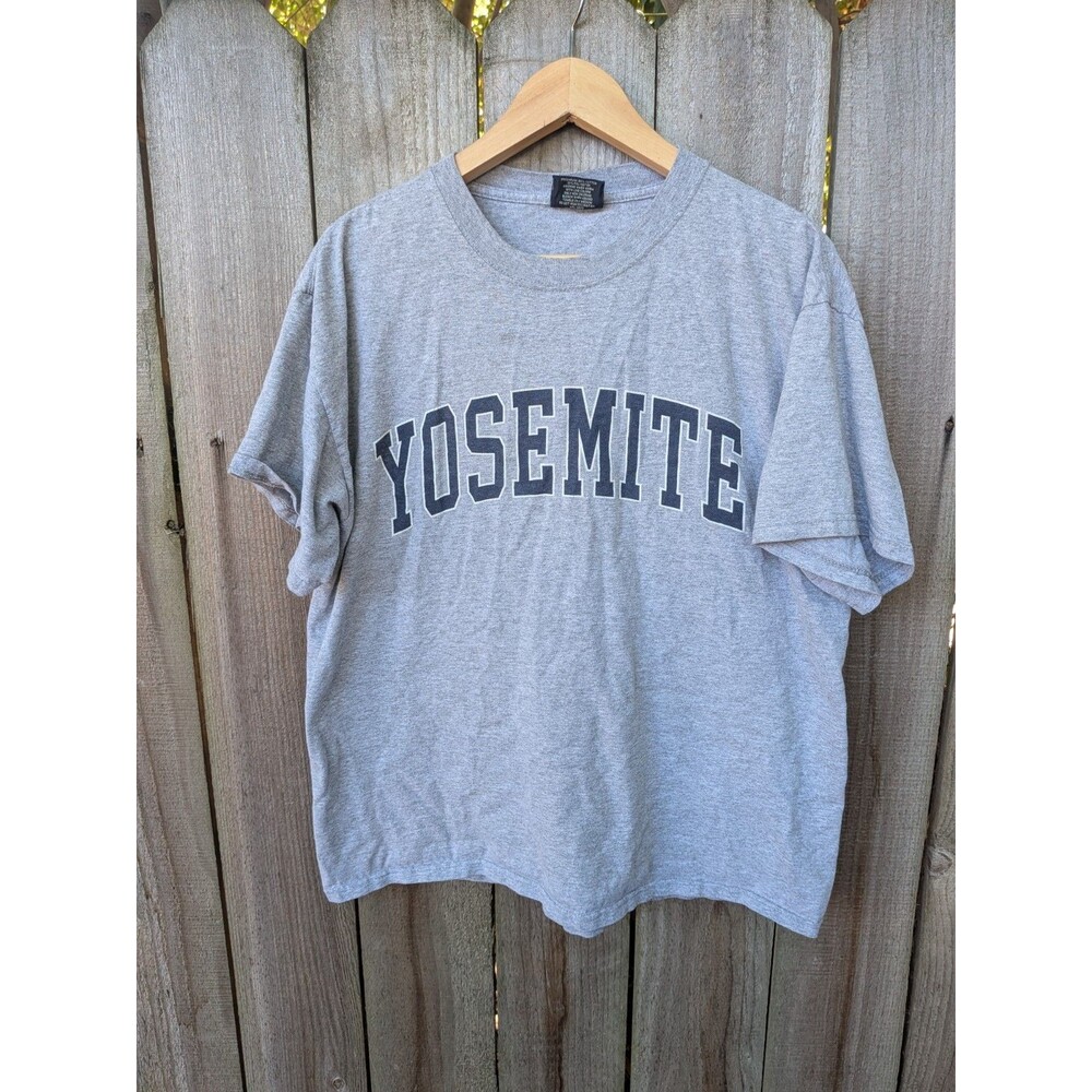 Vintage Yosemite T Shirt Heather Gray Short Sleeve XL Cotton Blend MV Sport
